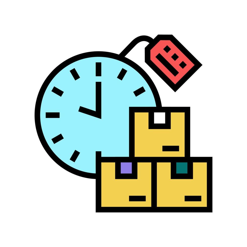fast order delivery color icon vector illustration