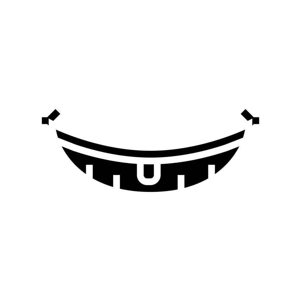 hammock for resting glyph icon vector illustration