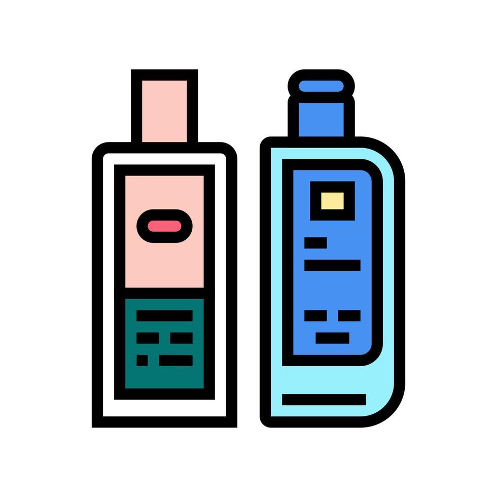 facial toner and lotion color icon vector illustration