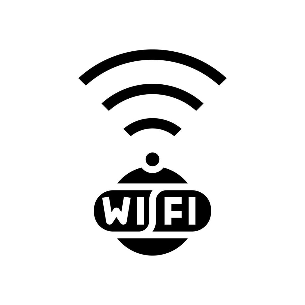 wireless wifi connection glyph icon vector illustration