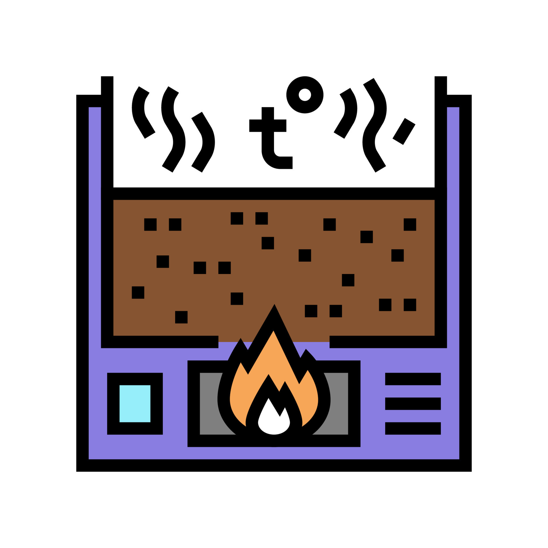 aluminium production color icon vector illustration