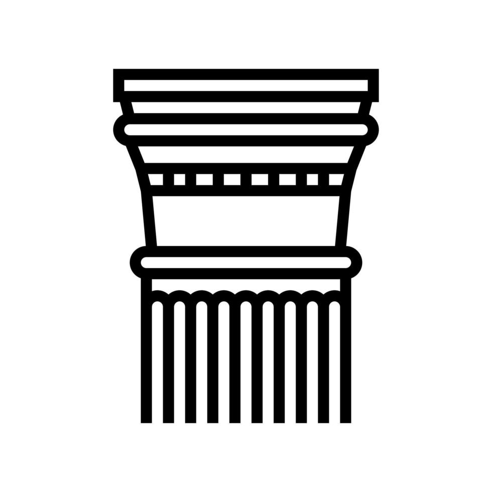 column ancient rome line icon vector illustration