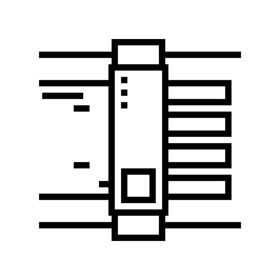 paper cut equipment line icon vector illustration