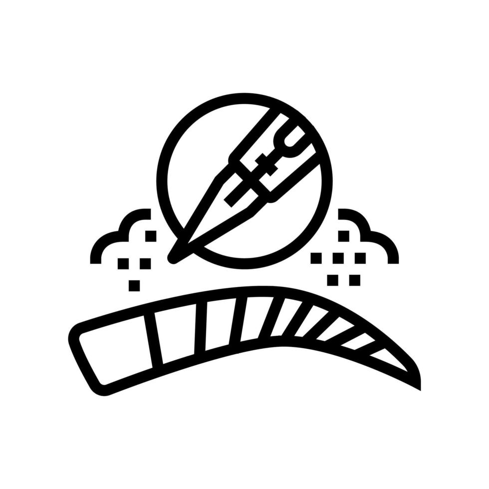 ombre brows line icon vector illustration