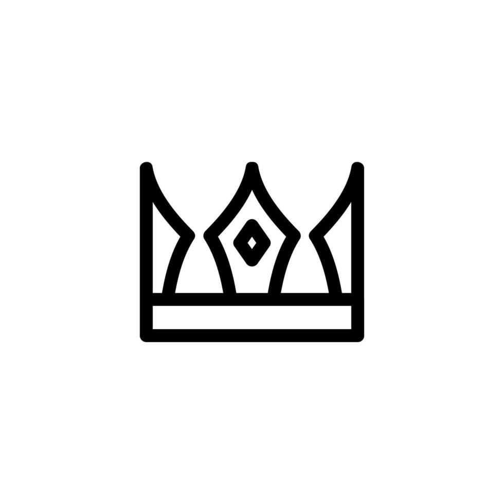 Crown King icon vector. Isolated contour symbol illustration vector