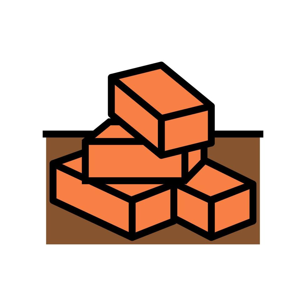 brick for building color icon vector illustration