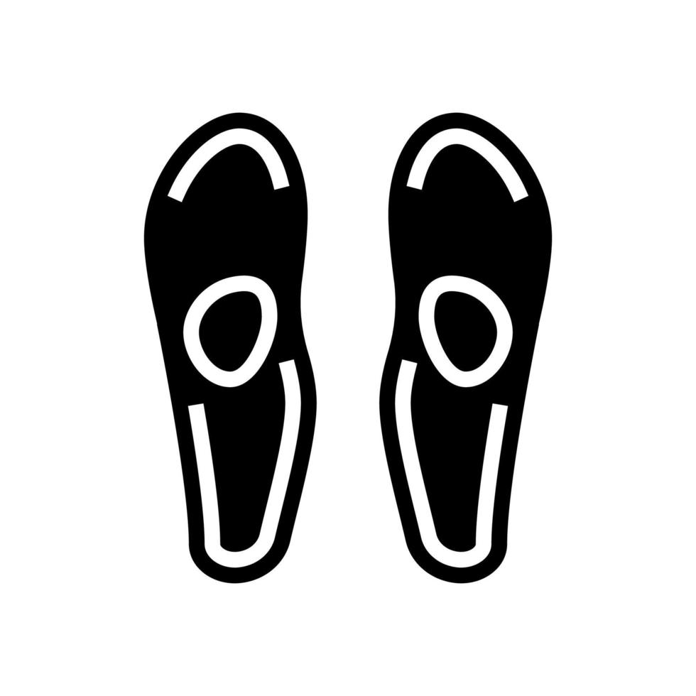 insoles for treatment flat feet glyph icon vector illustration
