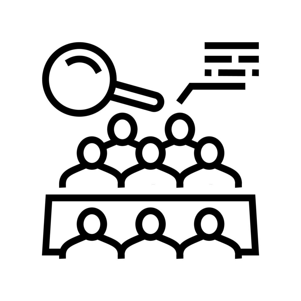 meeting of shareholders line icon vector illustration