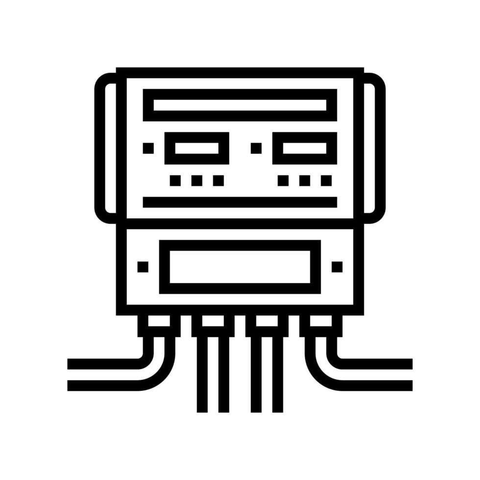 pool equipment monitoring line icon vector illustration