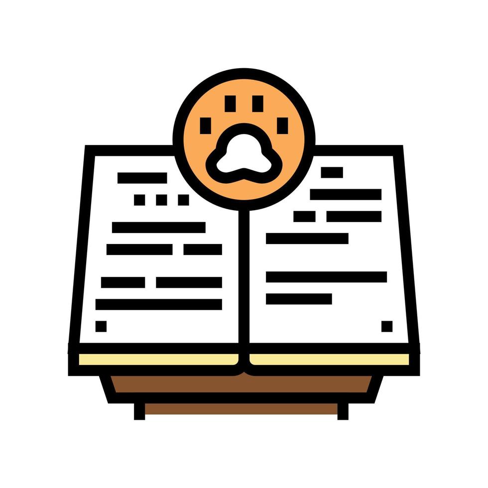 books of remembrance color icon vector illustration