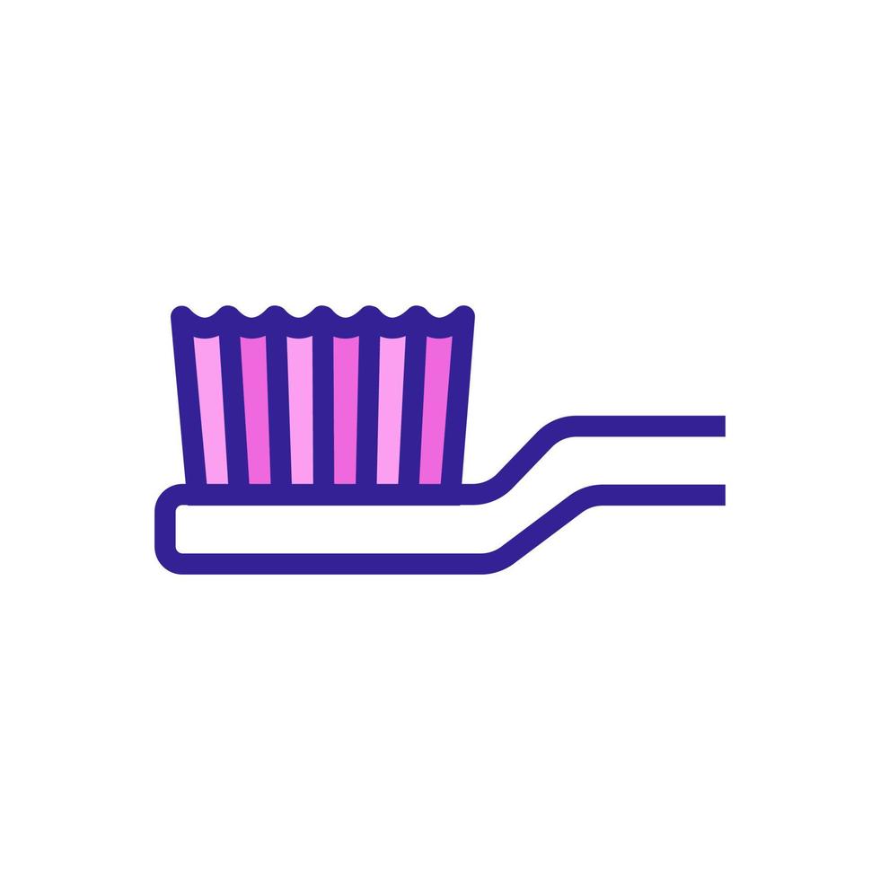 mechanical toothbrush head close view icon vector outline illustration