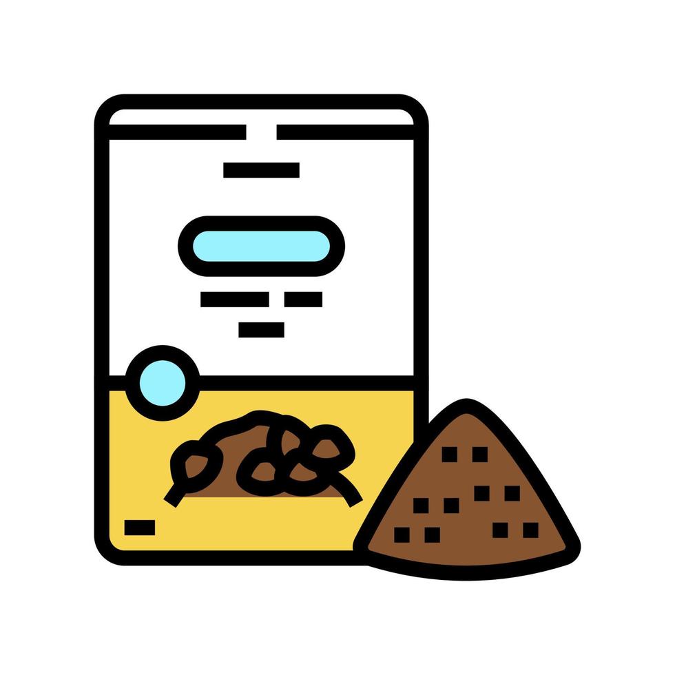 buckwheat flour bag color icon vector illustration