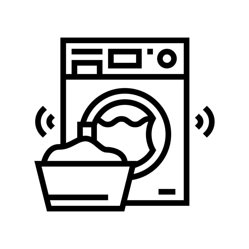 laundry equipment for washing clothes line icon vector illustration