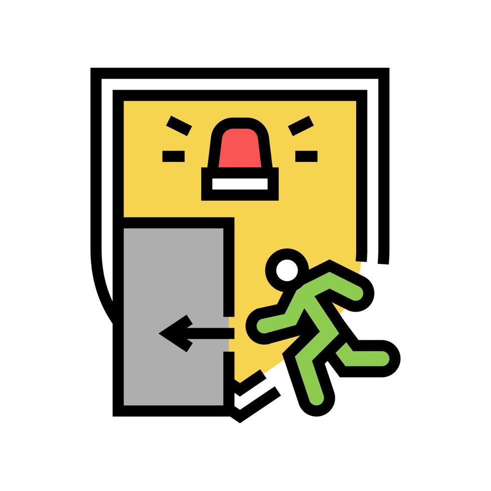 emergency preparedness color icon vector illustration