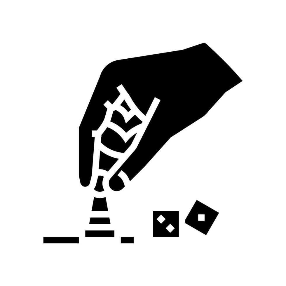 playing game glyph icon vector illustration