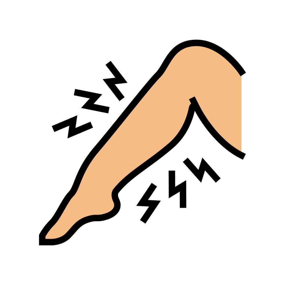 leg pain color icon vector illustration