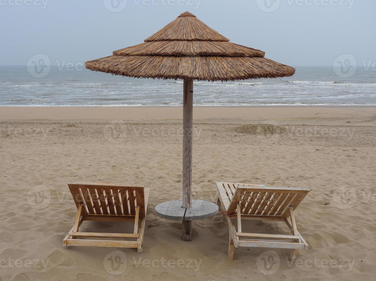the beach of Katwijk in the netherlands photo