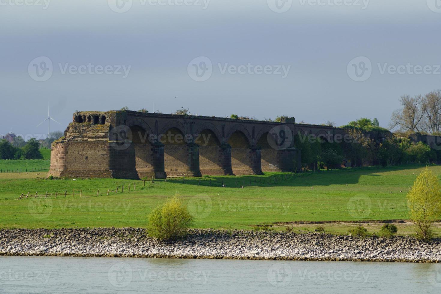 the river rhine near wesel photo