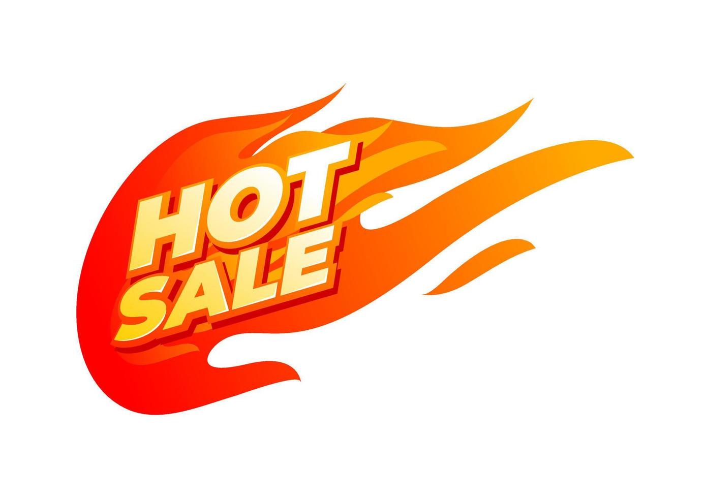 Hot sale fire sign, promotion fire banner, price tag, hot sale, offer, price. vector