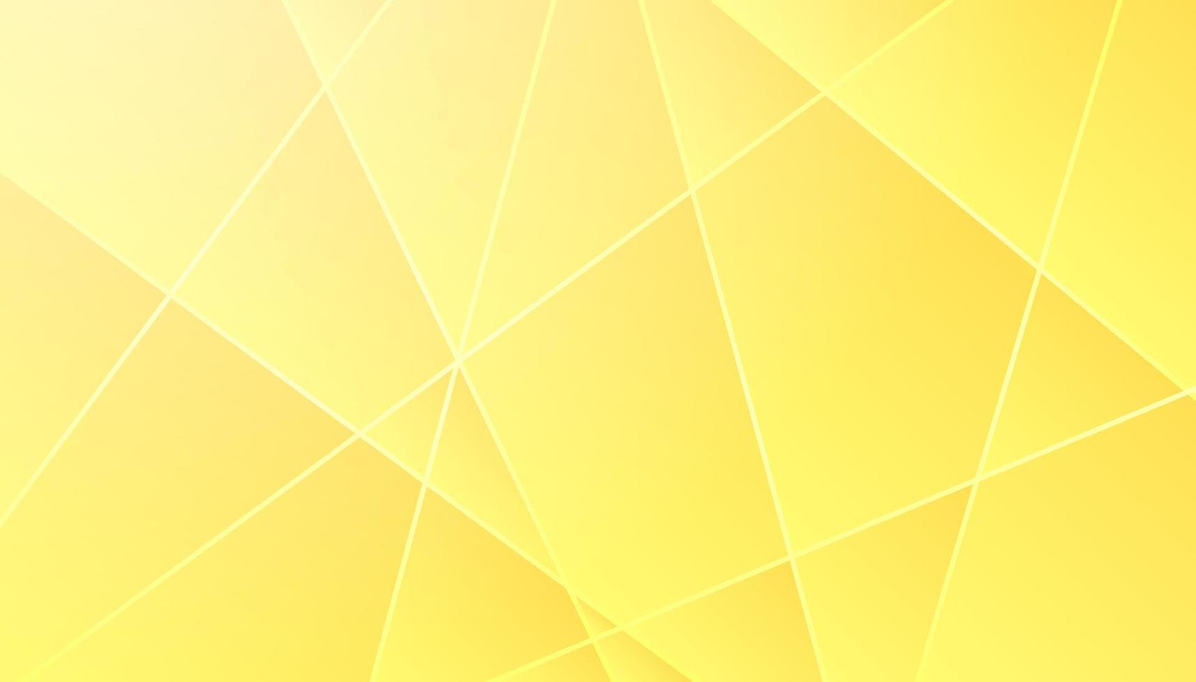 línea dorada de lujo poligonal abstracta con fondo amarillo. vector