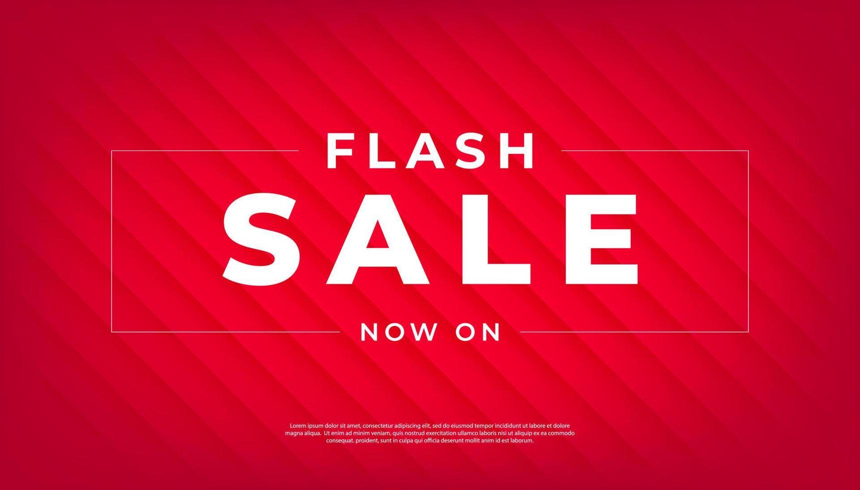 Flash Sale Shopping banner on red background. Flash Sale banner template design for social media and website. Special offer Flash Sale campaign or promotion. vector