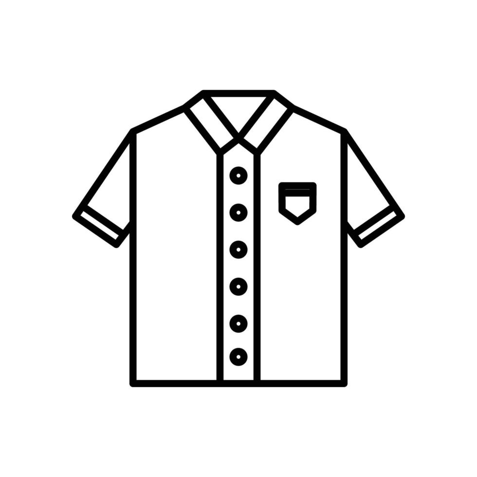 icono de uniformes escolares. icono relacionado con la educación. estilo de icono de línea. diseño simple editable vector