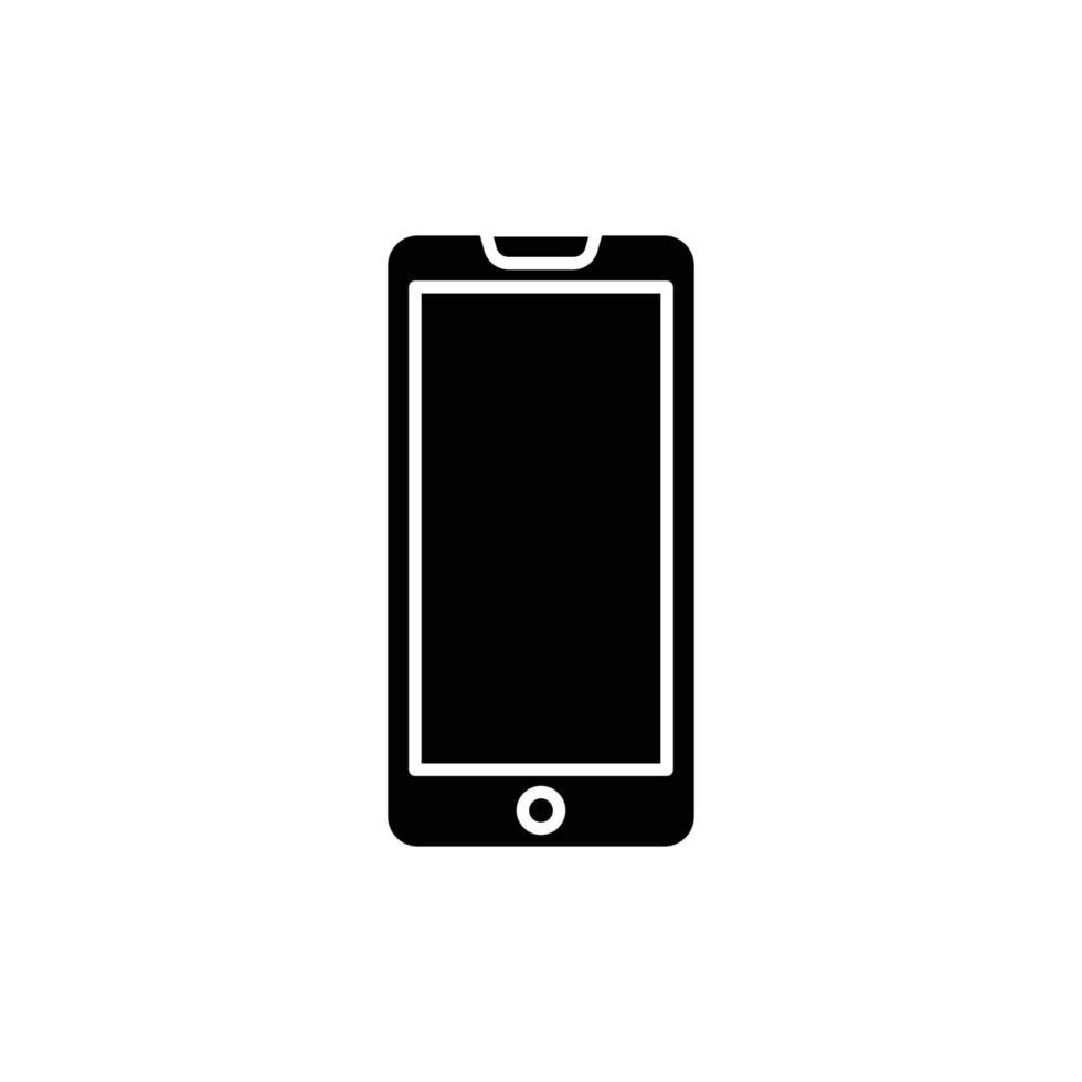 Mobile phone icon. Icon related to electronic, technology. Glyph icon style, solid. Simple design editable vector