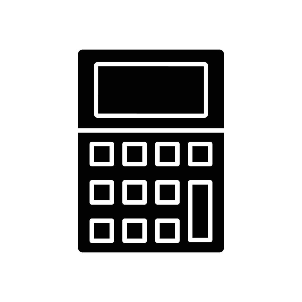 Calculator icon. icon related to school supplies, education. glyph icon style, solid. Simple design editable vector