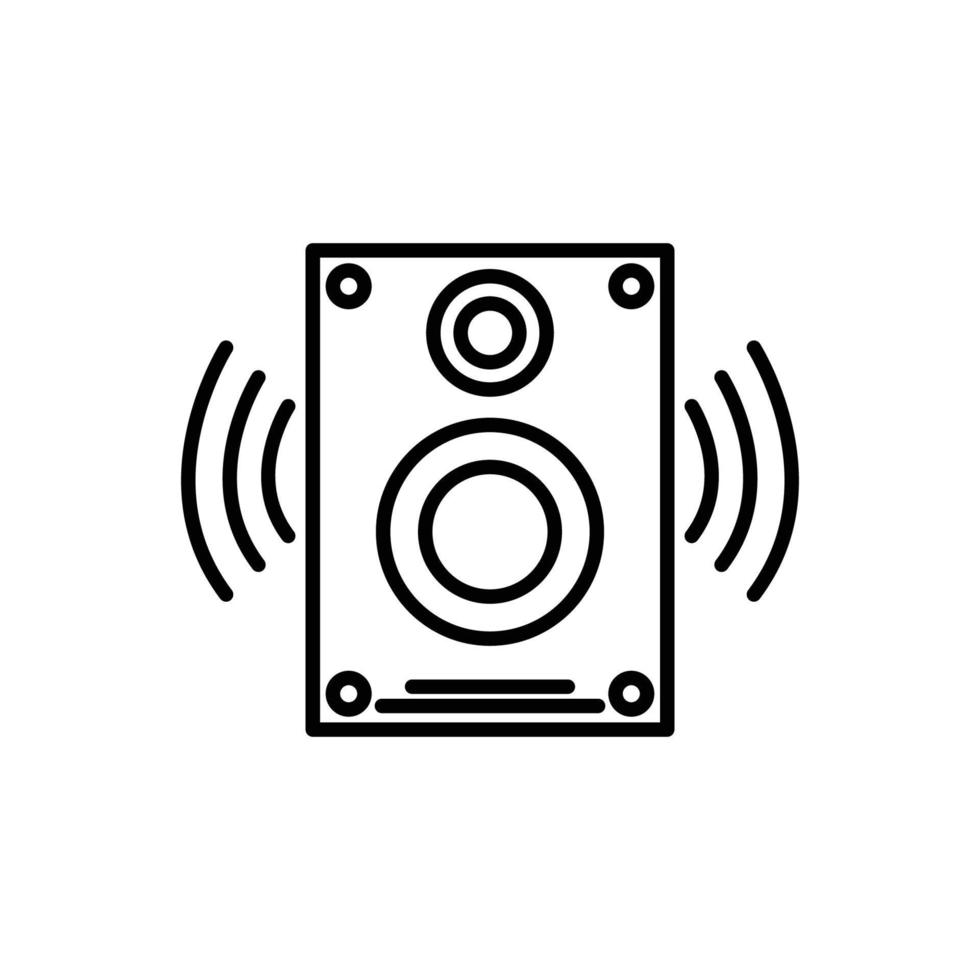 icono de caja de sonido. icono relacionado con la tecnología electrónica. estilo de icono de línea. diseño simple editable vector