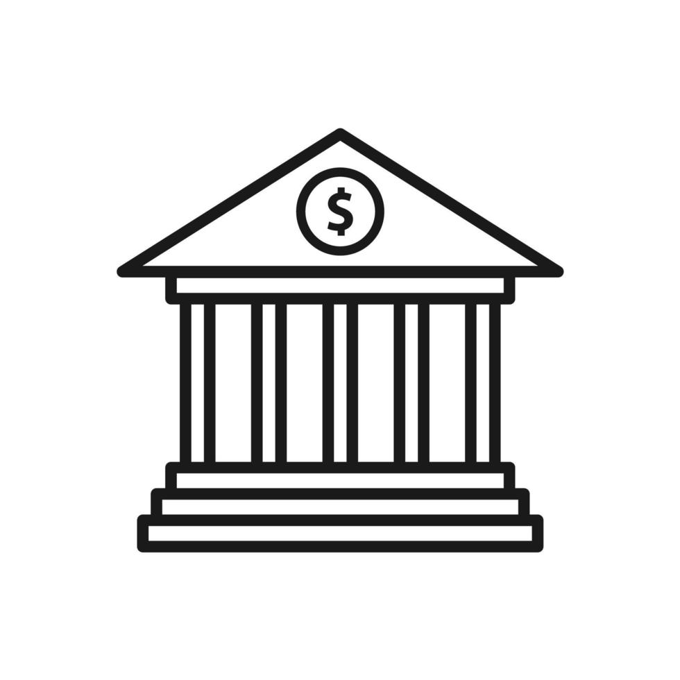 plantilla de logotipo de vector de ilustración de banco