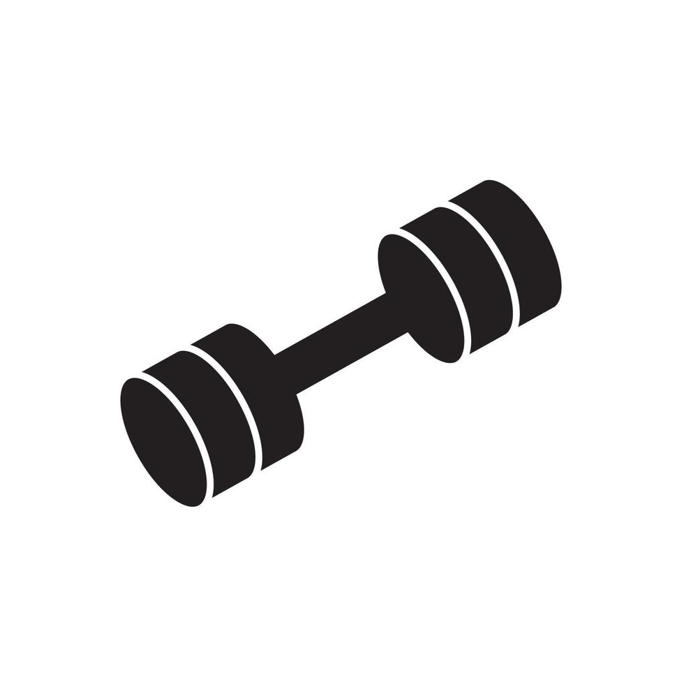 barbell illustration in trendy flat style vector