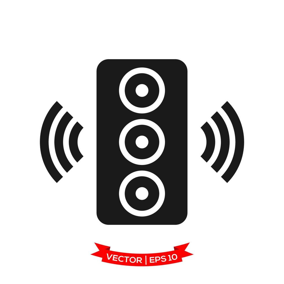 audio speaker icon in trendy flat design vector
