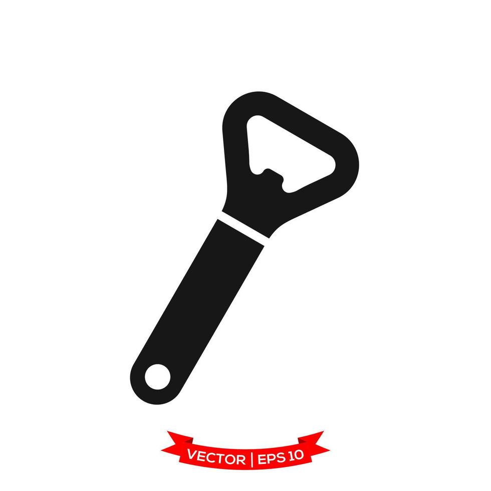 bottle opener illustration, speed opener icon in trendy flat style vector