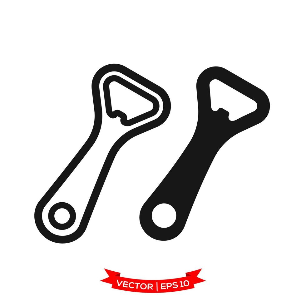 bottle opener illustration, speed opener icon in trendy flat style vector