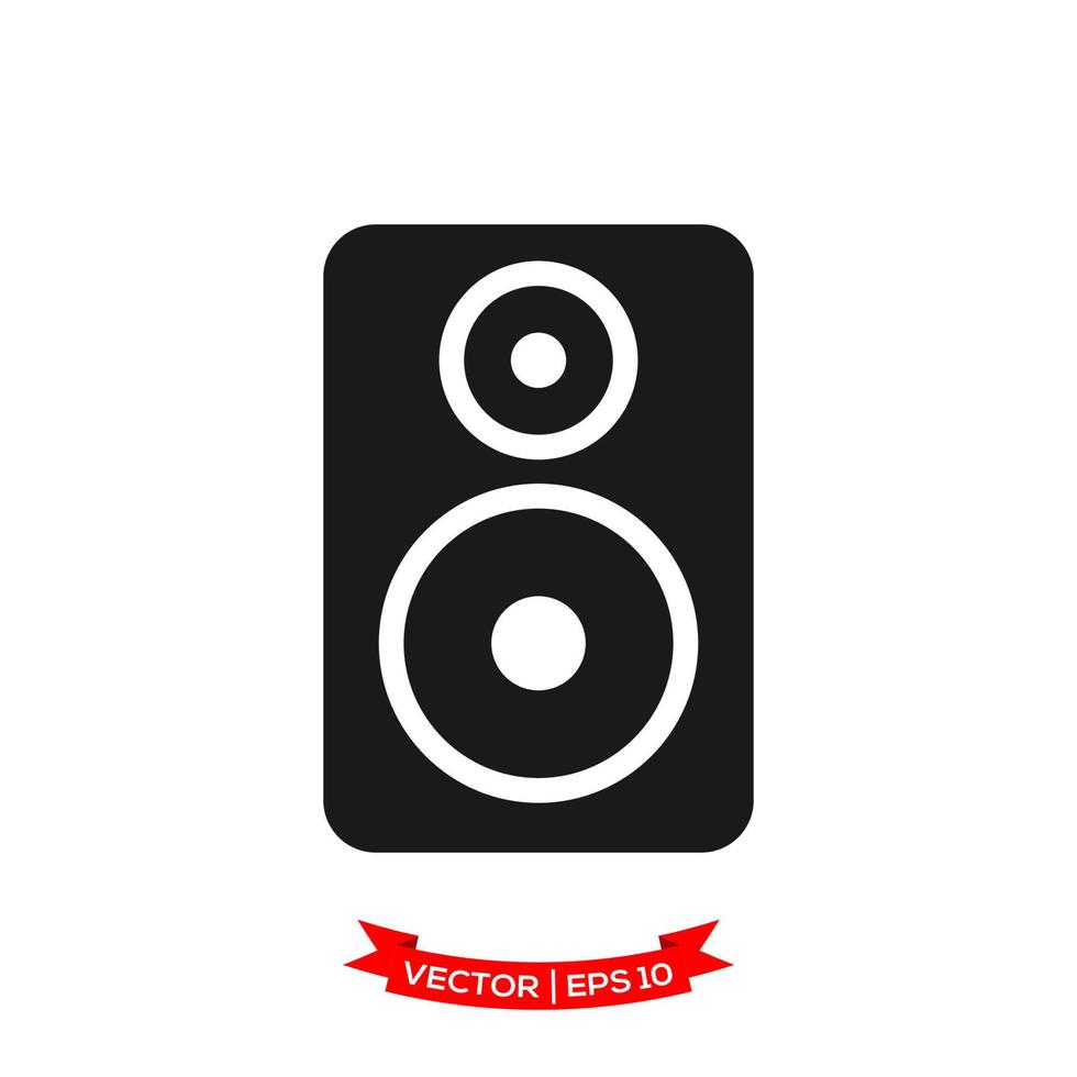 plantilla de logotipo de vector de icono de altavoz de audio