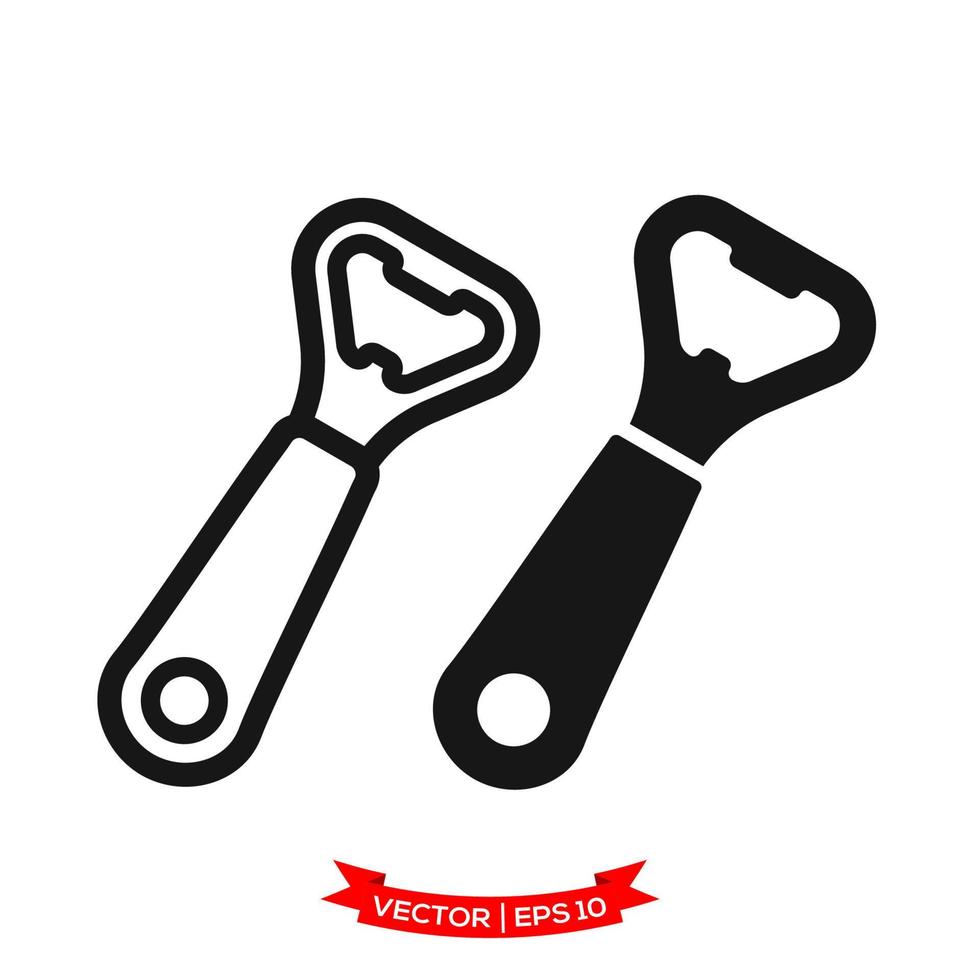 bottle opener illustration, speed opener icon in trendy flat style vector