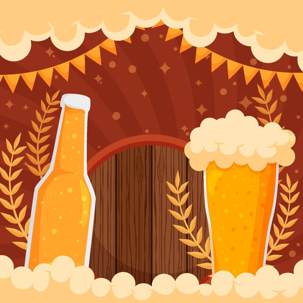 fondo del dia de la cerveza vector