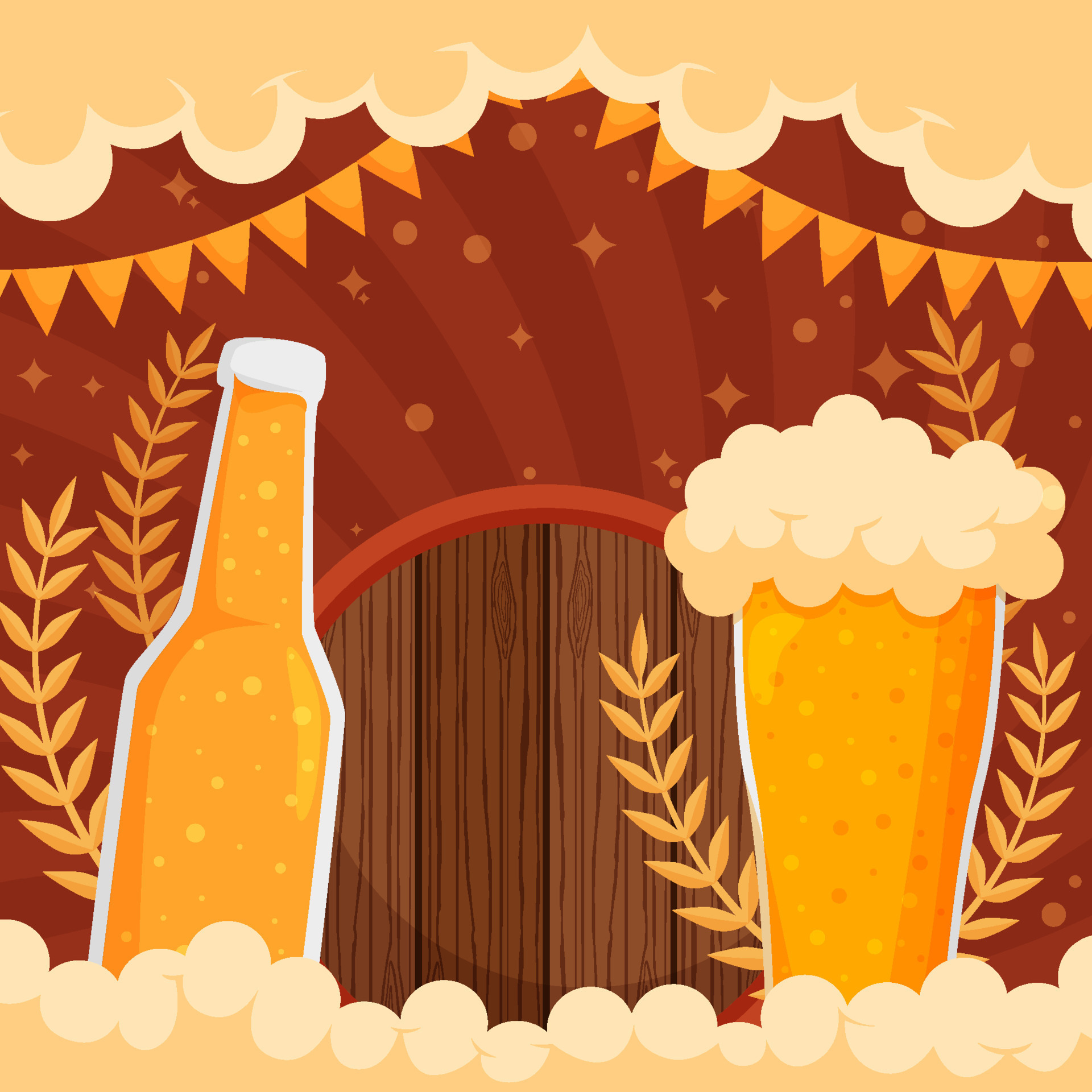 Beer Day Background 10249068 Vector Art at Vecteezy