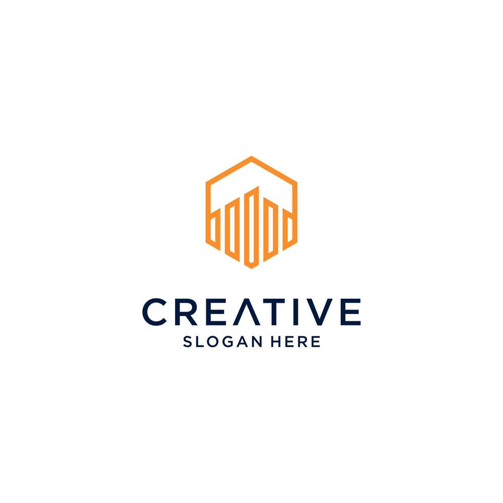 Creative building logo icon. construction vector illustration