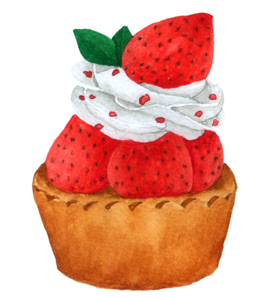 Dessert Cake watercolor hand paint png