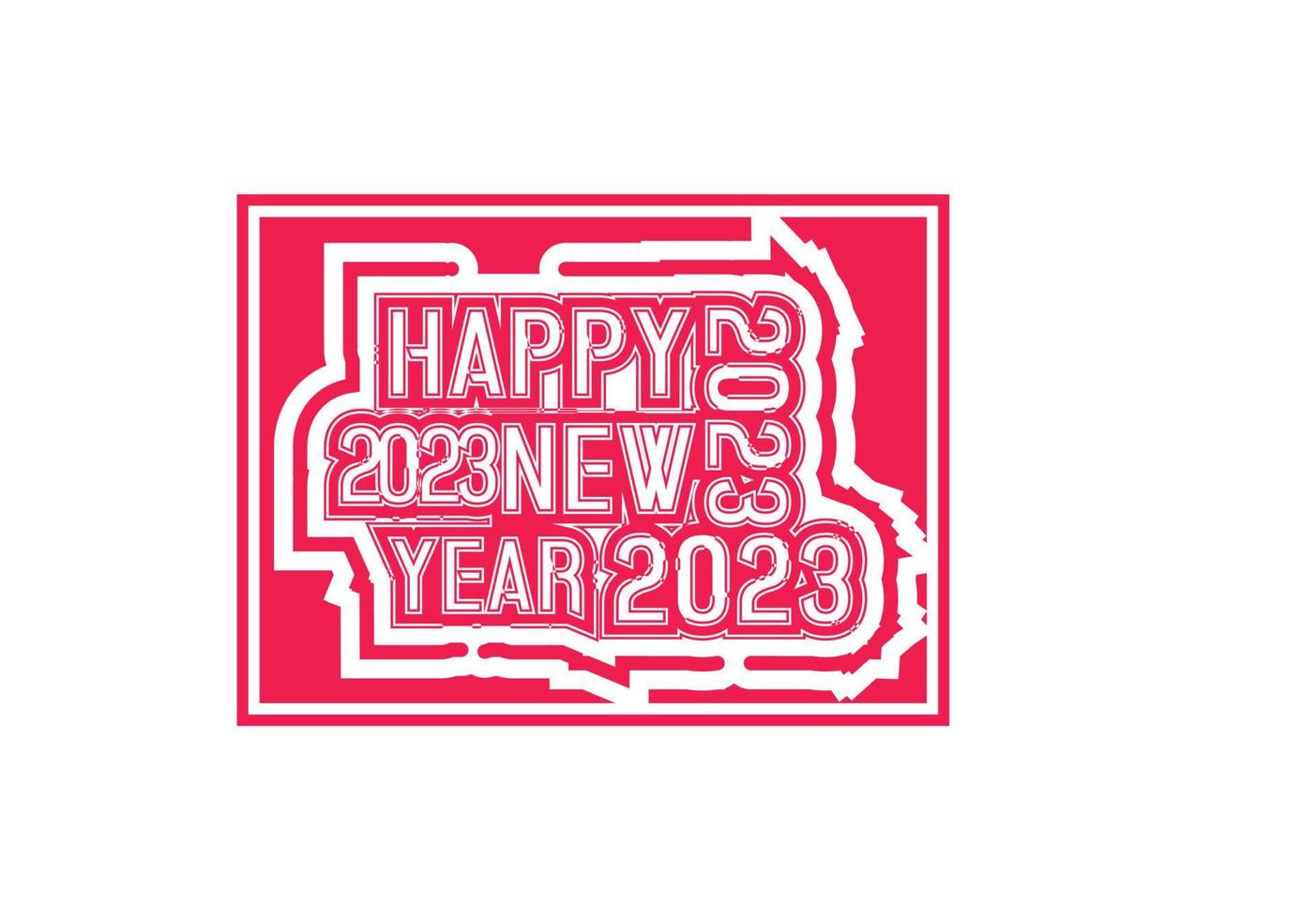 Happy new year logo, banner and t shirt design template vector