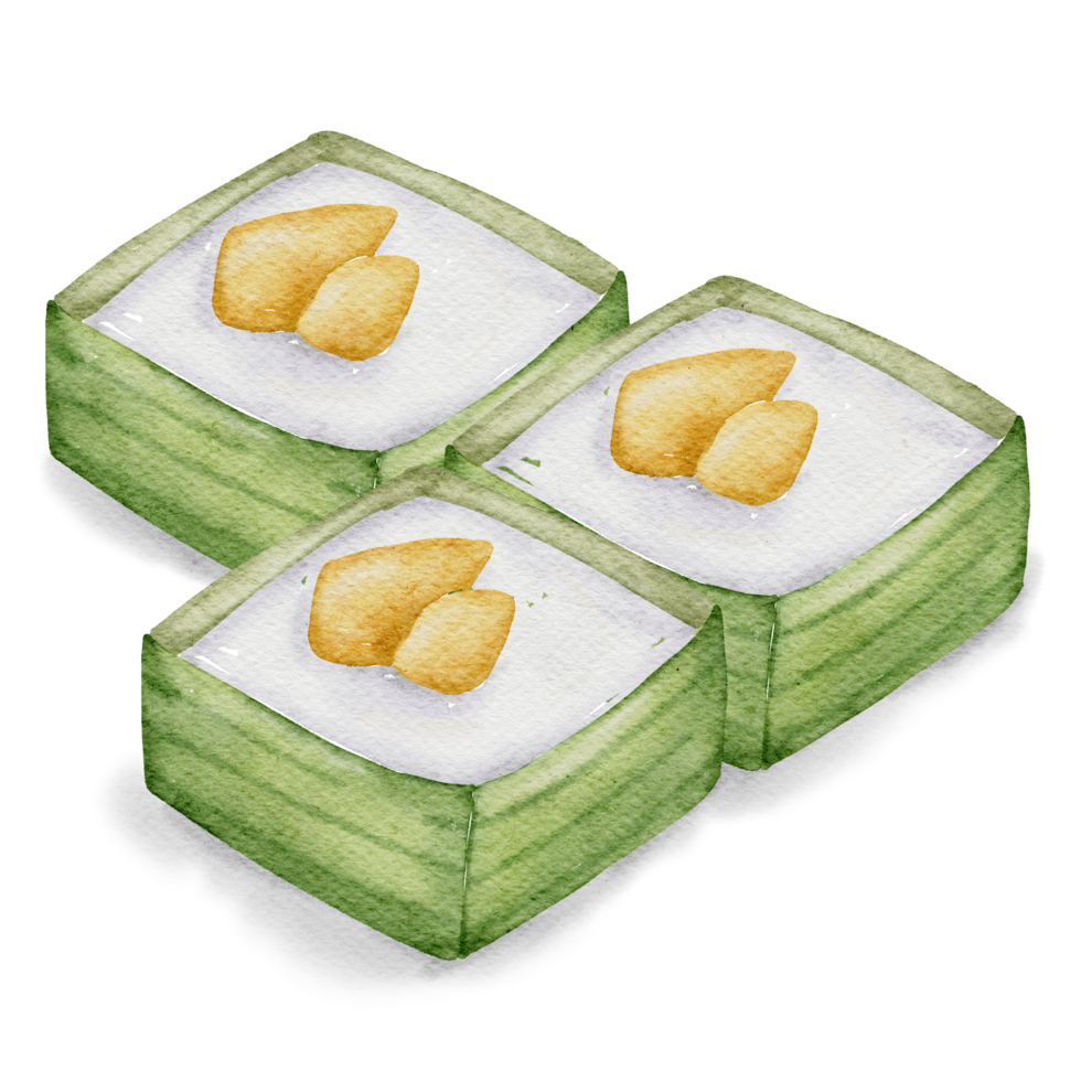 Thai Dessert watercolor hand paint png