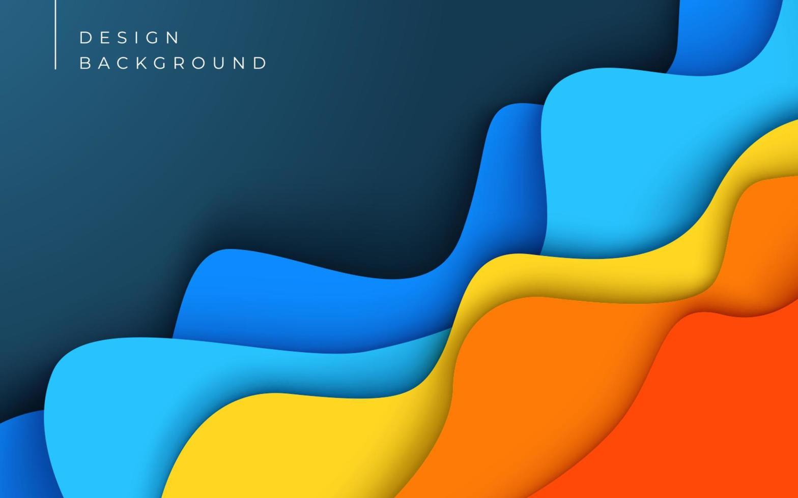 multi colored abstract soft colorful wavy papercut overlap layers background. eps10 vector
