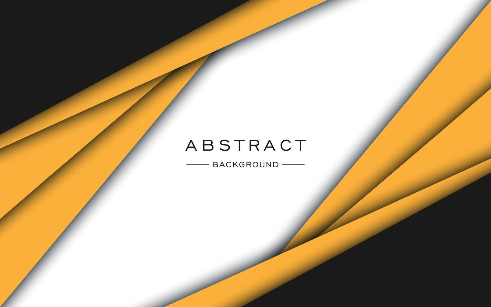 abstract black yellow white shape overlap layers dimension background. eps10 vector