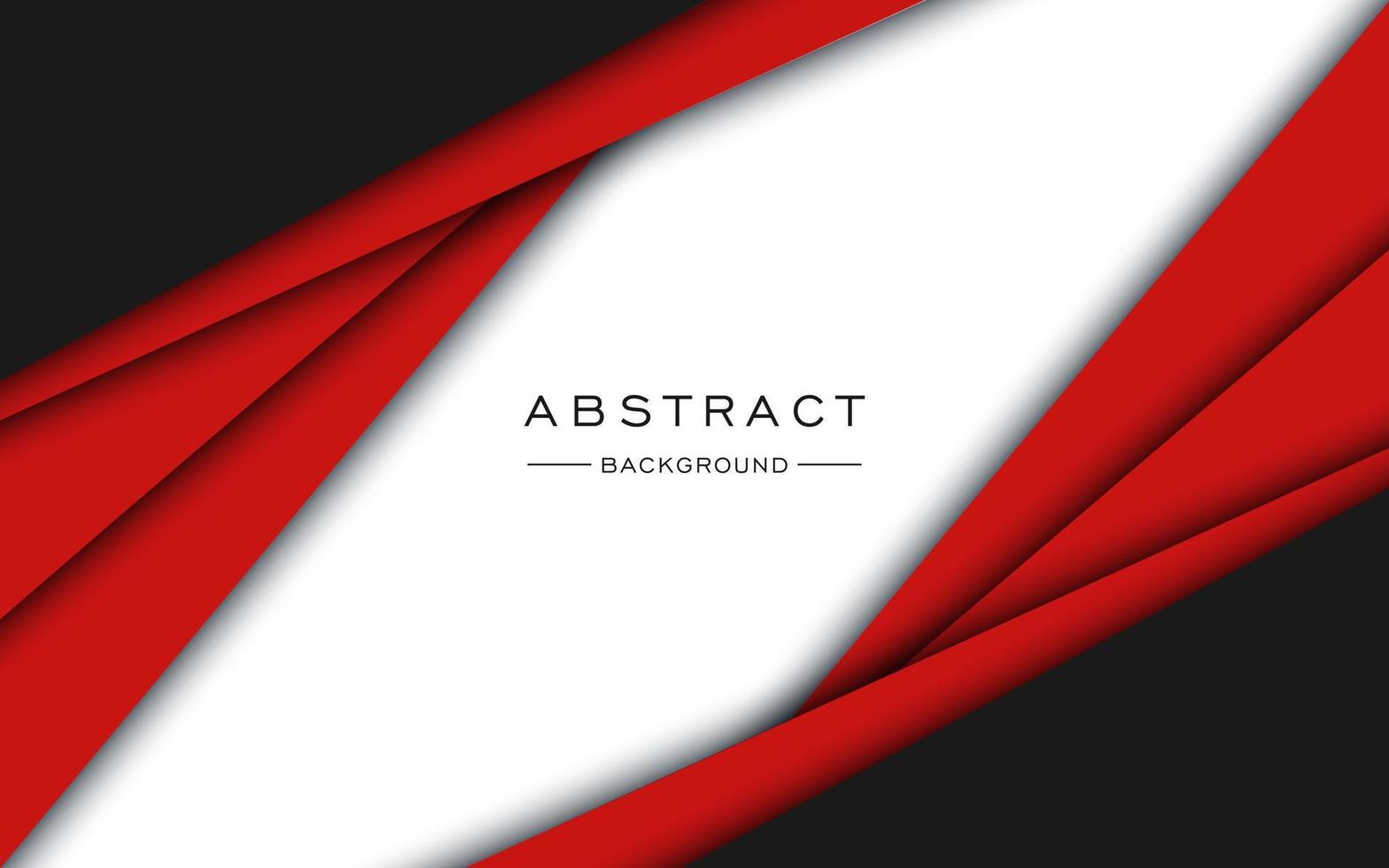 abstract black red white shape overlap layers dimension background. eps10 vector