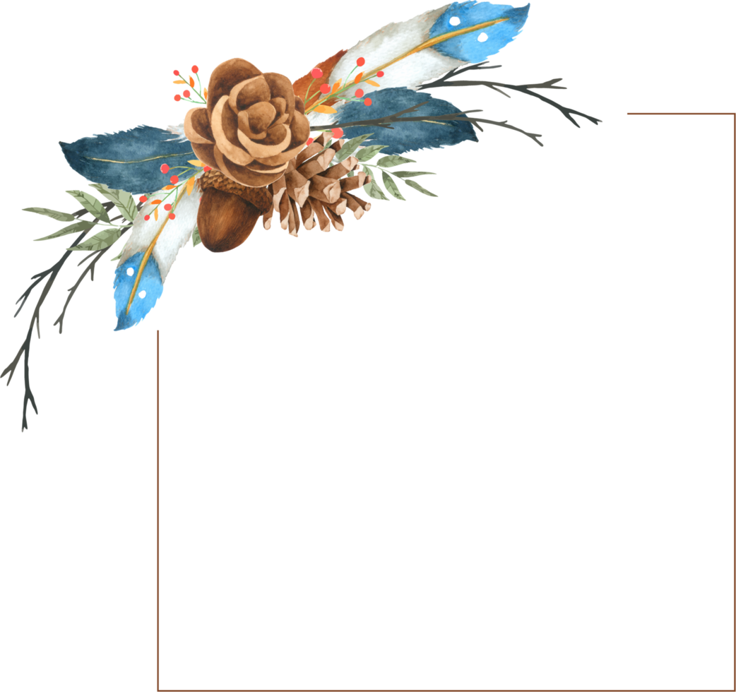 Flower wreath watercolor hand paint png