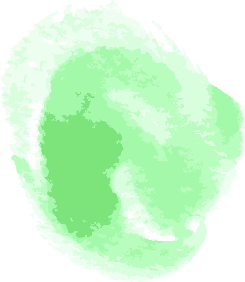 Green Watercolor brush stroke png