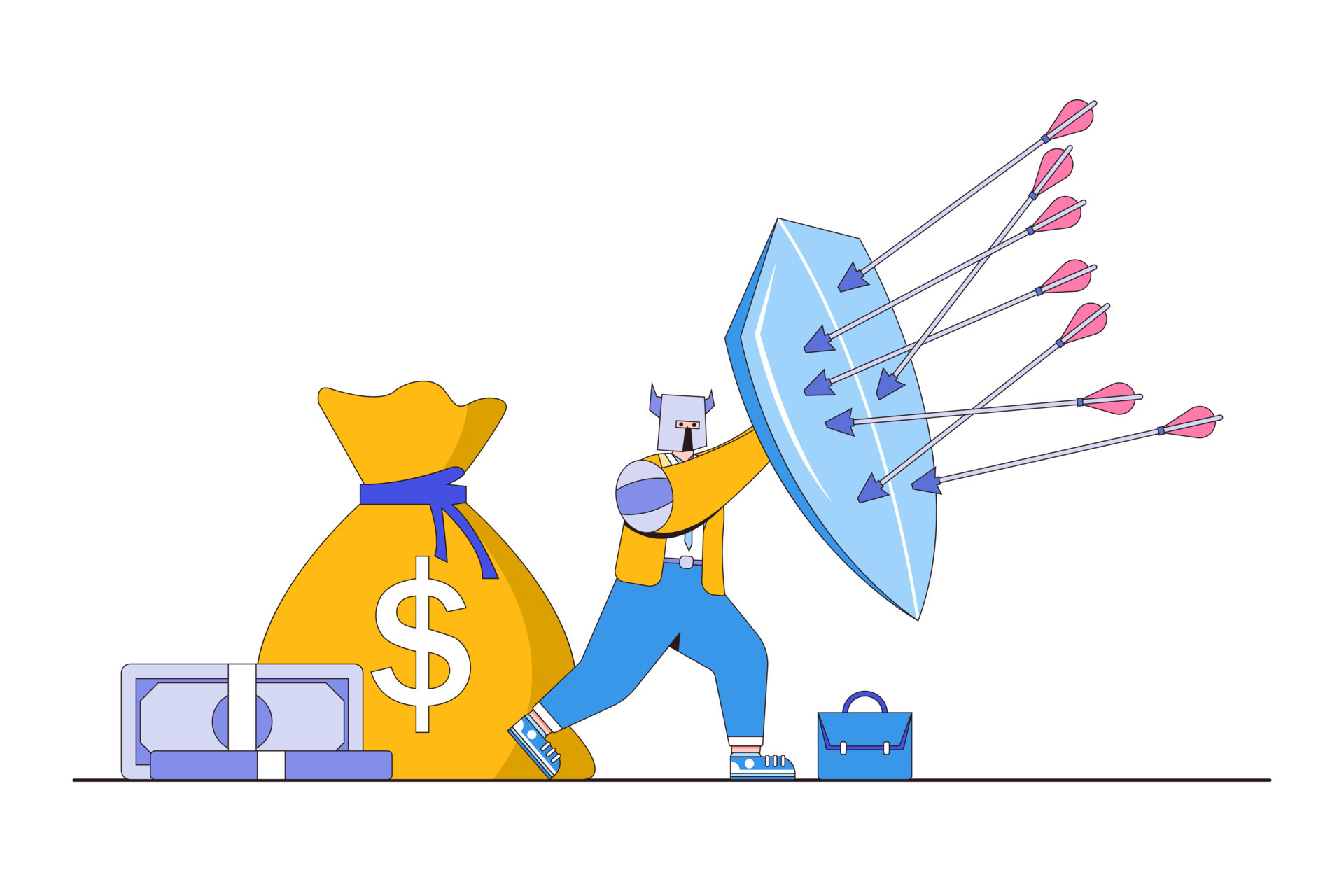 Protection against hazard, security attack or business risk, insurance or safety guard to