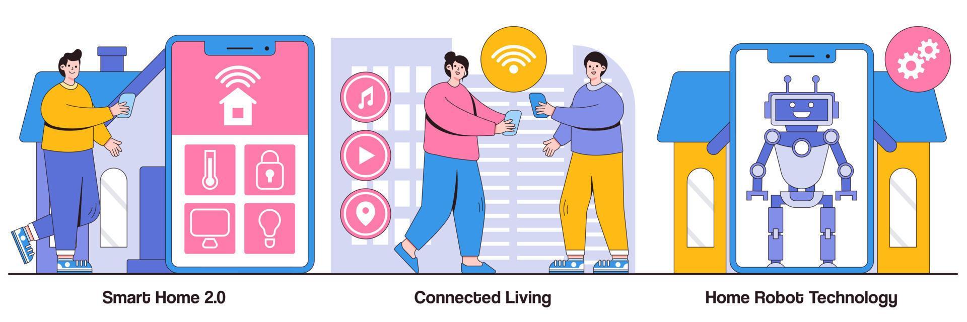 Smart Home 2.0, Connected Living, and Home Robot Technology Illustrated ...