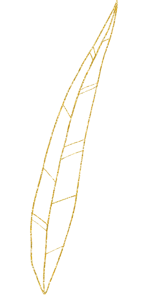 gold gliter flower and leaf png